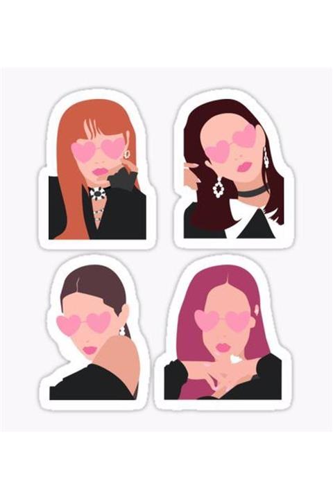 ZobarMarkt Blacpink Temalı Defter Ajanda Planner Laptop Sticker, 2 Set