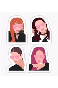 ZobarMarkt Blacpink Temalı Defter Ajanda Planner Laptop Sticker, 2 Set