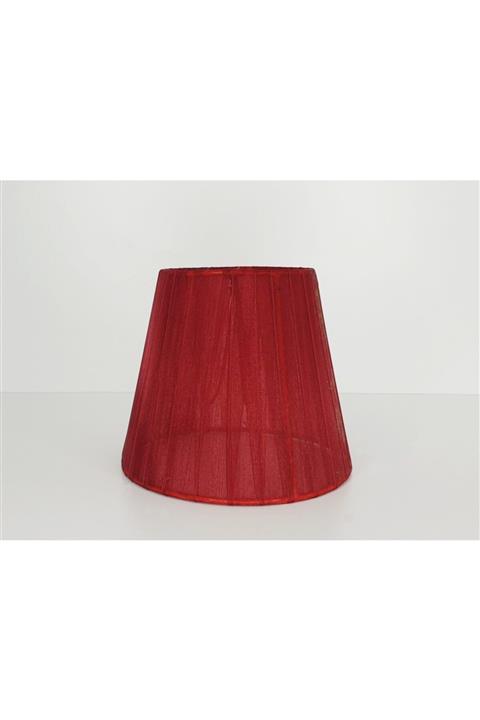 LA PORE Bordo Tül Avize - Abajur Başlığı Mum Ampul Geçme