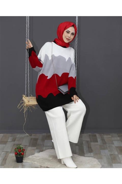 Nefise Dalgalı Desen Tunik