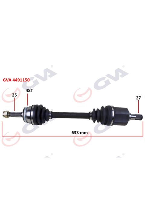 Çeşitli Gva 4491150 Komple Aks Sol Getz 1.5 Crdi 03-09 Abs Li 48diş 633mm Hyundaı - Kıa
