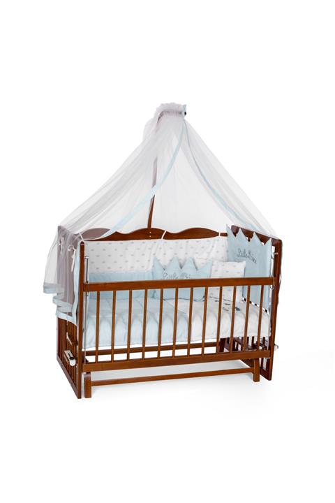 Carino Wins Ahşap 60 x 120 Ceviz Renk Sallanır Anne Yanı Beşik Uyku Setli Ve Yataklı