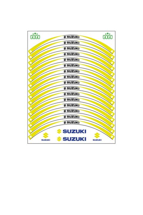 SEVENKARDEŞLER Sarı Beyaz Suzuki Reflektörlü Jant Şeridi