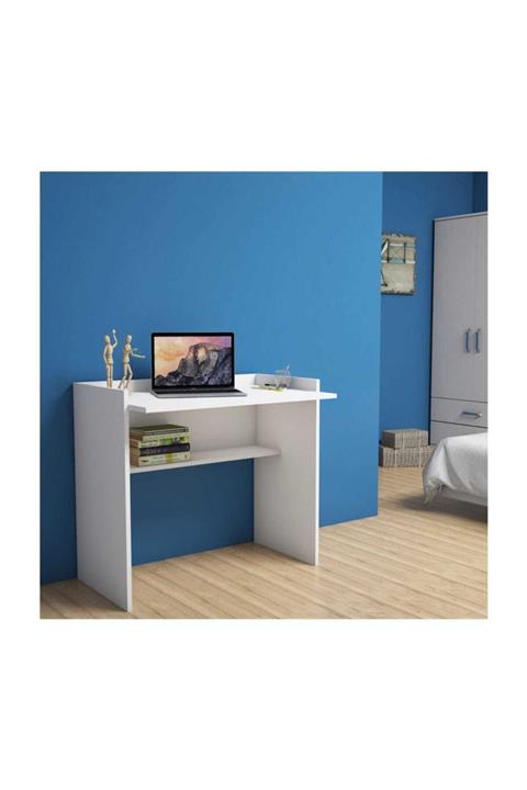 ÖREN MOBİLYA DEKORASYON Beyaz Çalışma Masası 90 Cm
