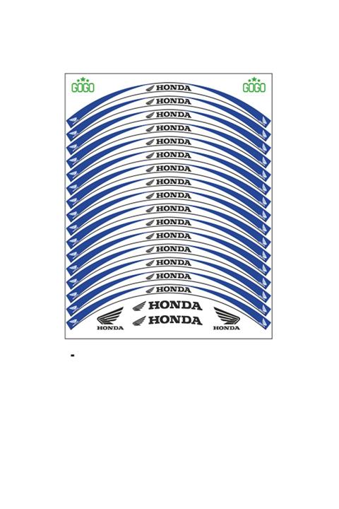 Honda Mavi Beyaz Reflektörlü Jant Şeridi (rflşrt008)