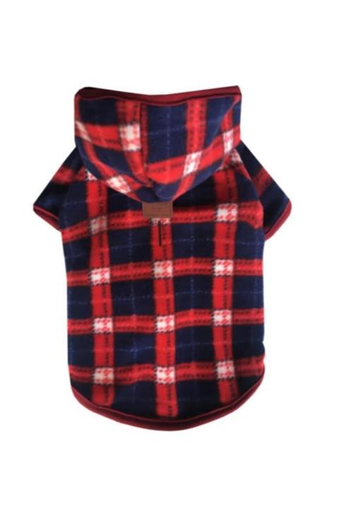 Alphadog Ekose Kapüşonlu Köpek Poları