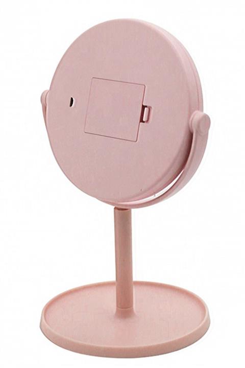 Gojoy Tech & Gifts Led Işıklı & Dokunmatik Ve Organizerli Makyaj Aynası (PEMBE)