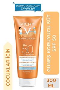 Vichy Capital Soleil Spf 50+ Çocuklar Için Yüz Ve Vücut Güneş Sütü 300 Ml