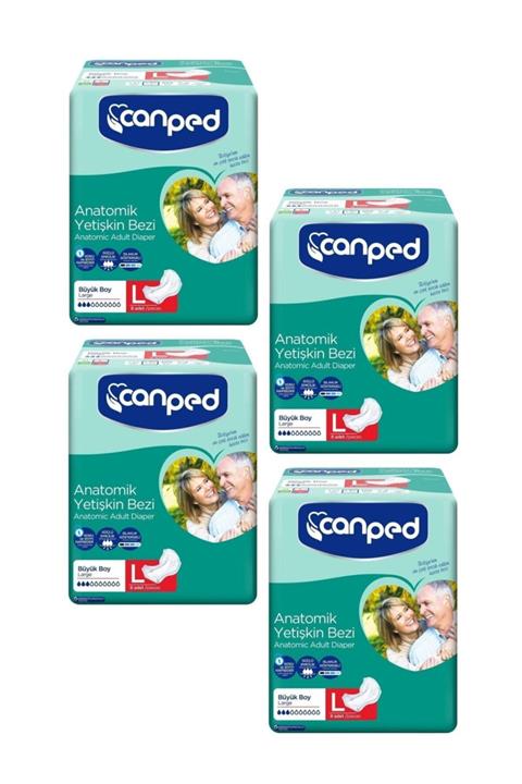Canped Yetişkin Anatomik Hasta Bezi Normal Büyük Large 8'li (4 Adet)