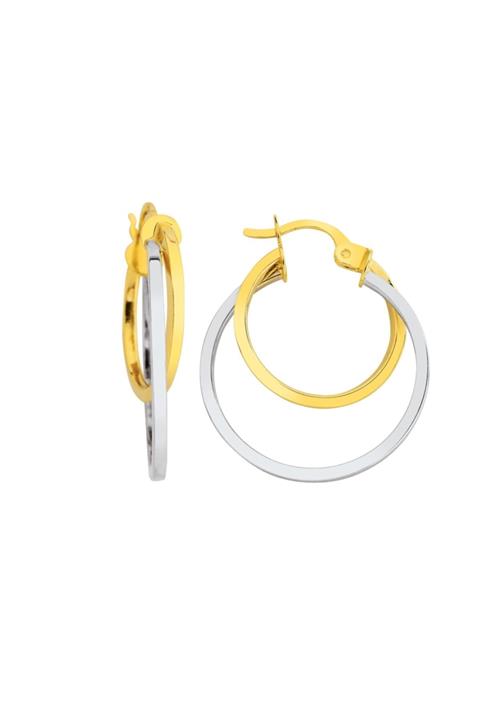 ADOR Iki Renk Iç Içe Halka Küpe