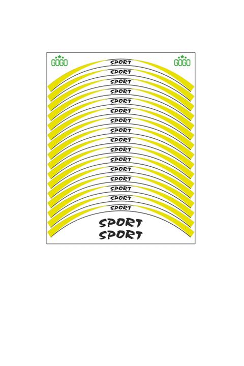 SEVENKARDEŞLER Sarı Beyaz Sport Reflektörlü Jant Şeridi