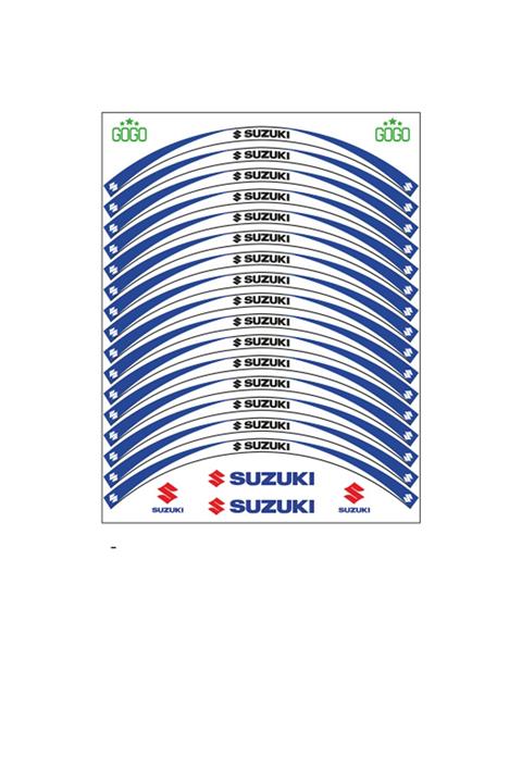 SEVENKARDEŞLER Mavi Beyaz Suzuki Reflektörlü Jant Şeridi