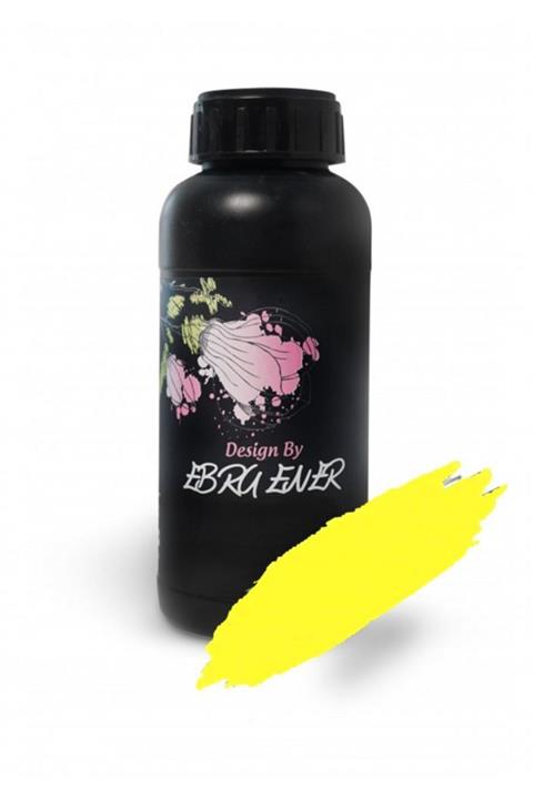 Ebru Ener Yarımat Vernikli Zemin Boyası 500ml Tatlı Sarı