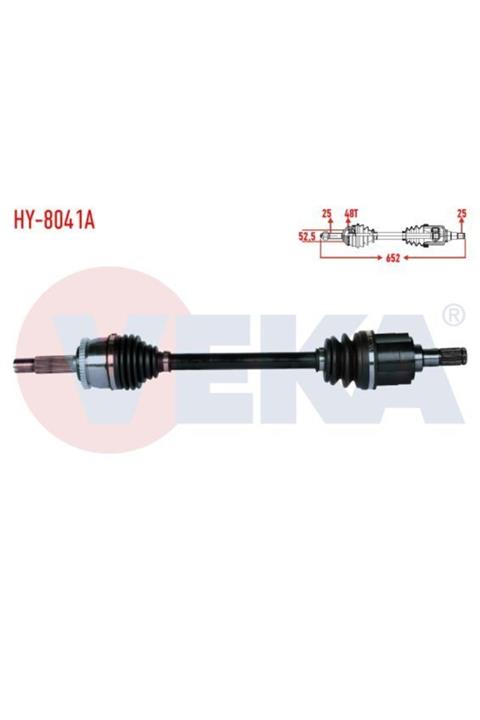 ünlü oto Komple Aks On Sol Hyundaı Accent Blue 1.4 Cvvt M-t Abslı 48 Dıs Uzunluk 652mm 20