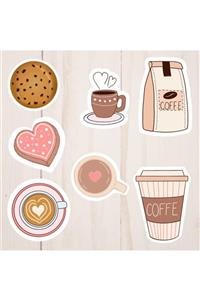 Alaçatı Art Boutiqe Kahve Temalı Planlayıcı Sticker Seti 7 Adet(5x4cm)