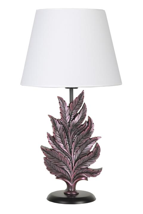 Qdec Modern Dizayn Mor Beyaz Yaprak Abajur