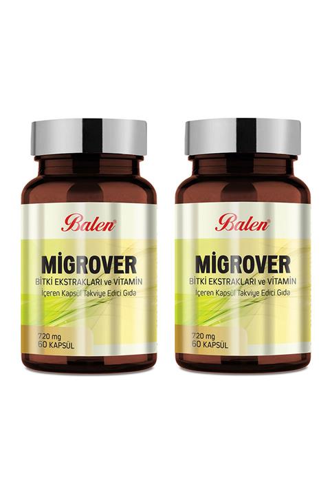 Balen 2 Adet Migrover Bitki Ekstraktları-vitamin 720 Mg 60 Kapsül