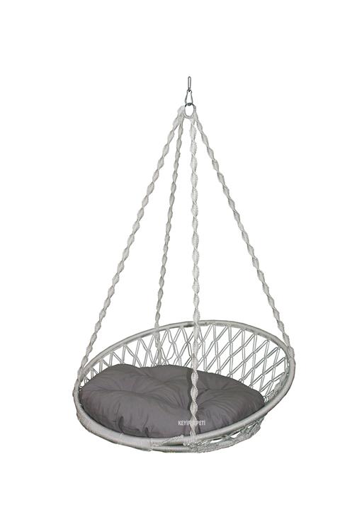 KEYİF SEPETİ Relaks Beyaz (gri Minderli)