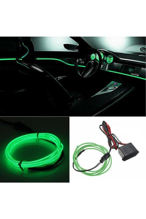 DEKOHOP Araç Içi Neon Ledi Ip Led 5 Metre Yeşil