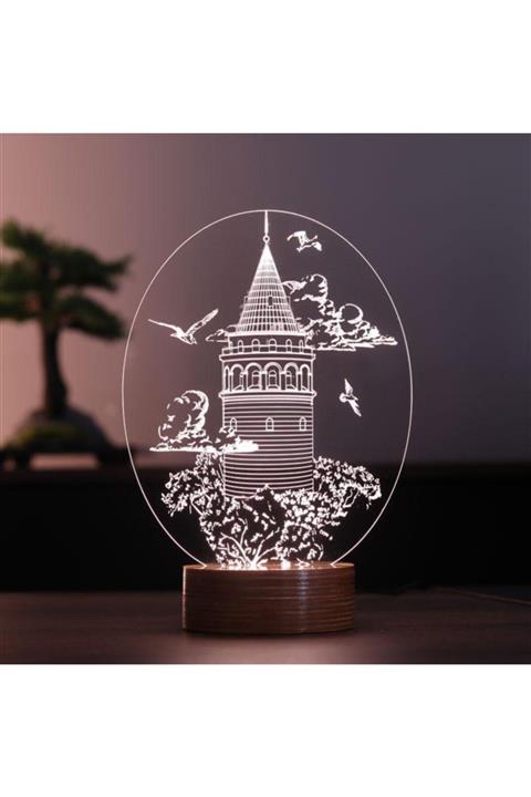 BYLAMP 3 Boyutlu Galata Kulesi Lamba