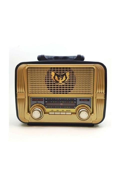 Bal Ticaret Rt-806 Nostaljik Manuel Bluetooth Radyo Gold