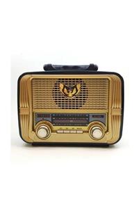 Bal Ticaret Rt-806 Nostaljik Manuel Bluetooth Radyo Gold