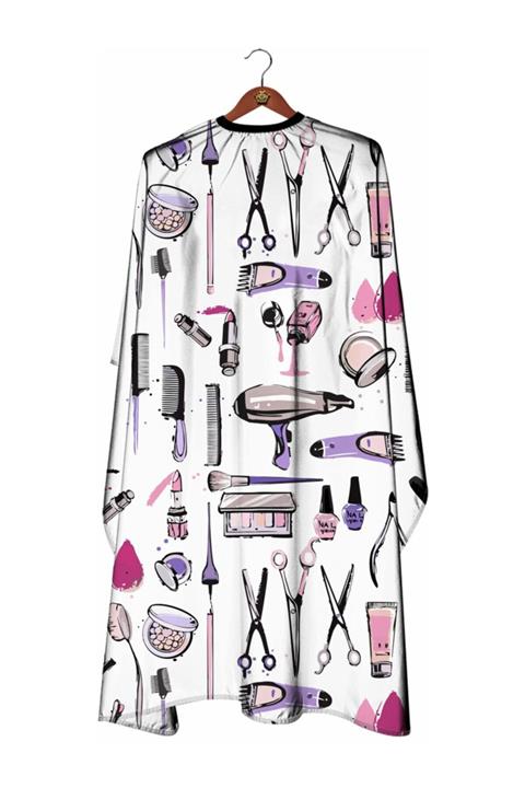 BarberMode Penuar Barber Black White Cape Saç Kesim Önlüğü B-115