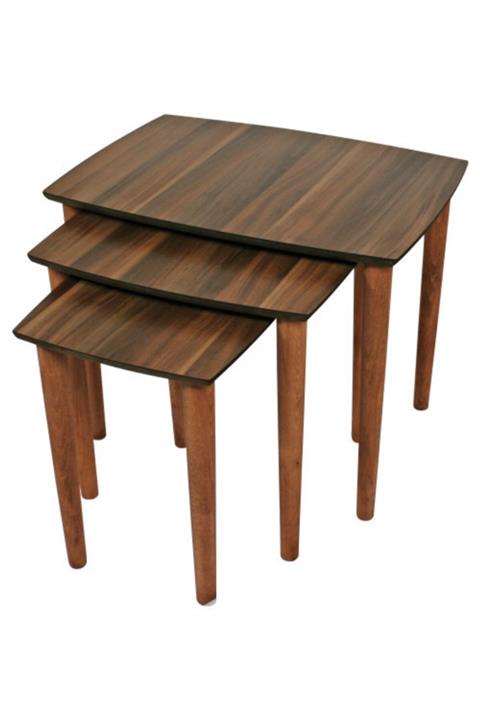 Mirabella Sehpa Zigon Sehpa Ahşap 3'lü Çay Sehpası