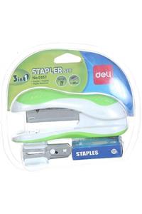 Deli Stapler Set 3`ın1 Zımba Makinesi