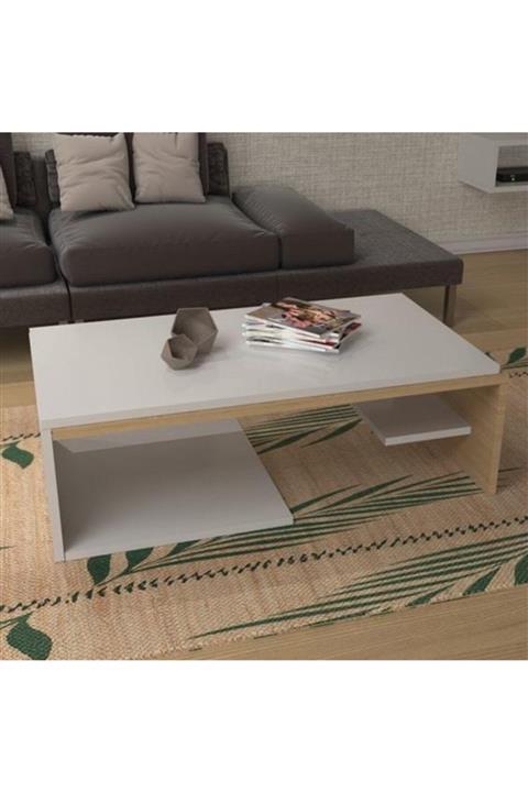 BKConcept Strix Orta Sehpa Meşe Beyaz