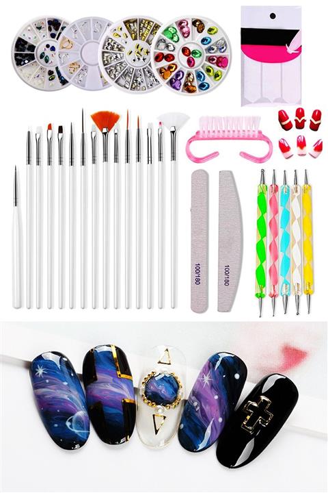 xolo 290 Parça Tırnak Süsleme Desen Başlangıç Seti Test Tırnağı Hediyeli