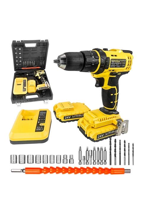 Anadolu Strong Çift Li-ion Bataryalı Darbeli 27 Parçalı Matkap Ans1017