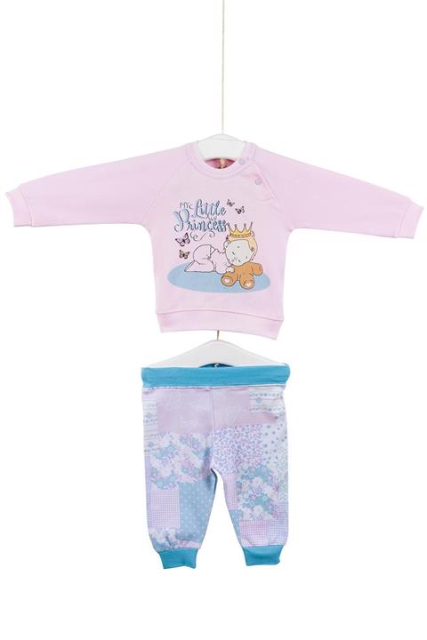 Aziz Bebe Kız Bebek  Pembe Little Princess  Pamuklu Takım 2'li 2011