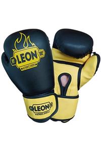 By Leon 1982 Classic Kick Boks Muay Thai ve Boks Eldiveni Siyah Sarı