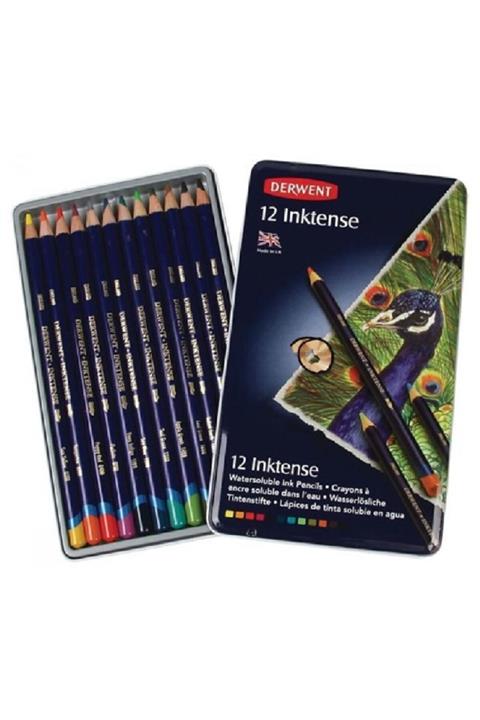 Derwent Inktense 12'li Teneke Kutu Suluboya Kalemi 0700928