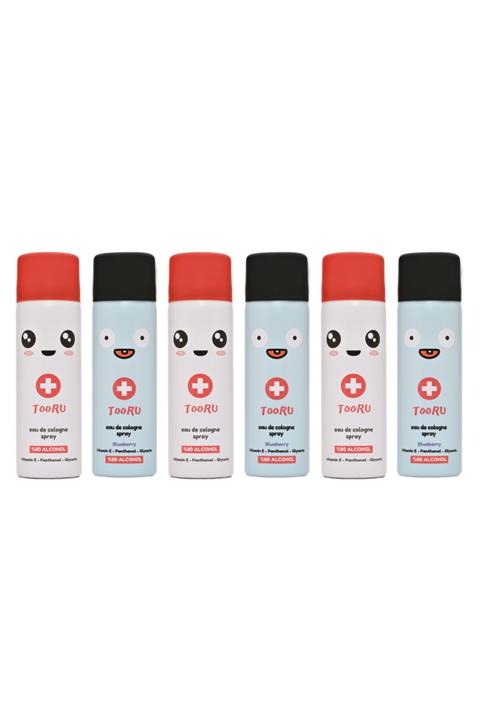 TOORU Sprey Kolonya Mix 6 Adet 50 ml