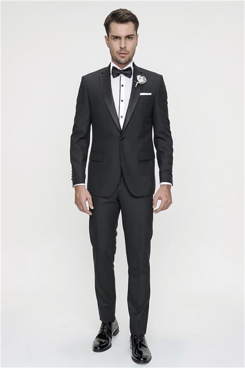 Efor 060 Slim Fit Siyah Black Takım Elbise