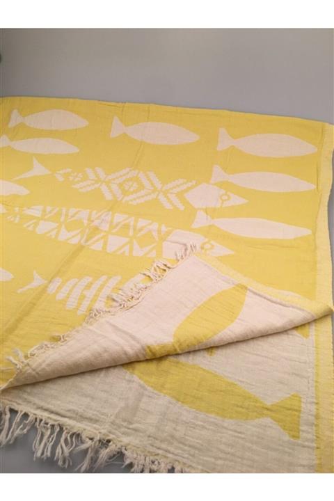 closedbrands Double Face Peştamal Sarı Balık