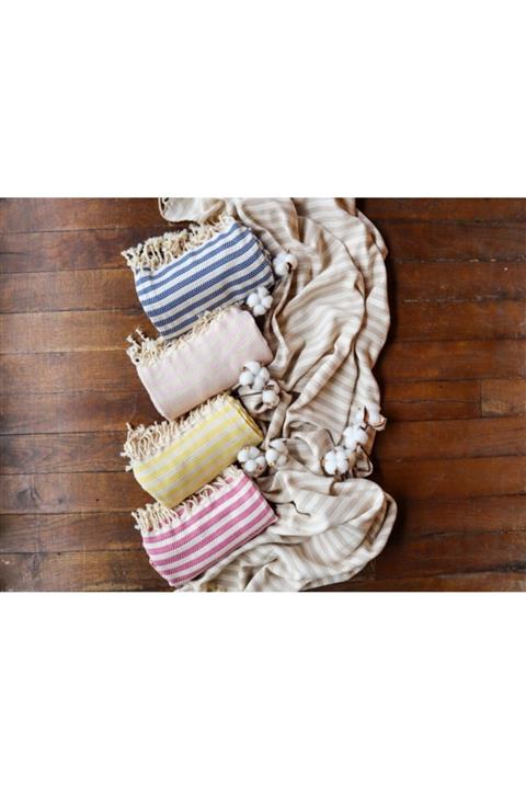 Miel Textile Göcek Bej Arpacık Desen Peştamal