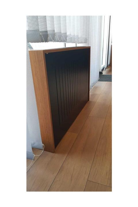 TNCN Mobilya Lale Petek Kaplama 80x80 Afrika Ceviz - Siyah