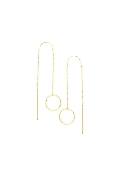 Altın Sepeti Kadın Altın Halka Zincir Küpe