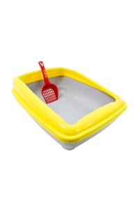 Petmito Kedi Tuvalet Kum Kabı 50x37x17 cm Kürek Sarı