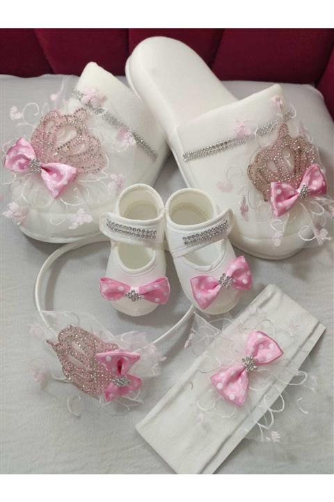 Ponpon Kadın Lohusa Terlik Seti