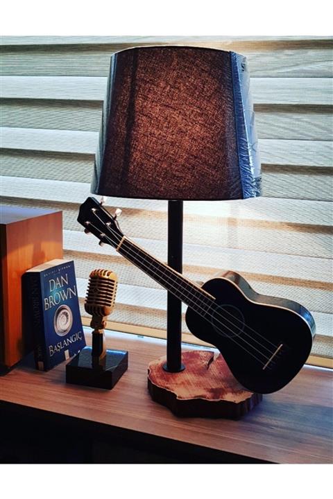 1Tasarım Siyah Ukulele Abajur