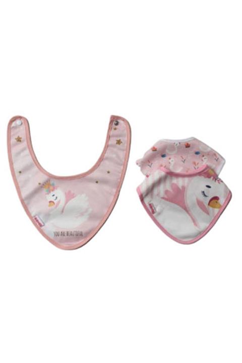 Bebechi Bullt Fular Önlük 3'lü Kuğu Desenli