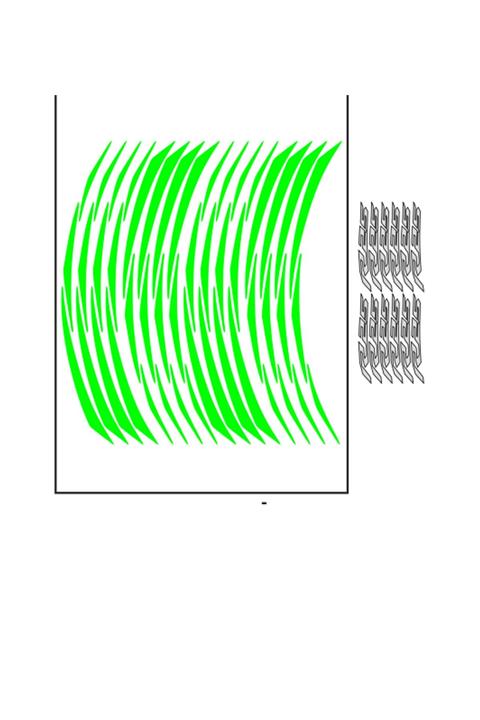Yamaha Florasan Yeşil R25 Jant Şeridi (r25şrt013)