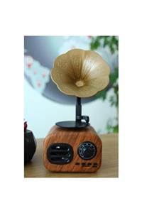 Tailanur B5 Nostaljik Mini Retro Dizayn Gramafon Radyo Usb Aux Bluetooth Radyo