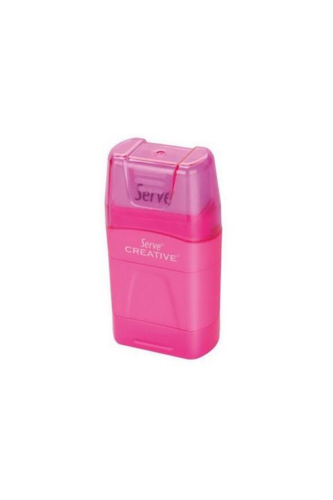 Serve Creative Silgili Kalemtraş Fosforlu Pembe