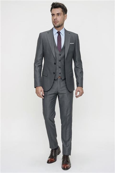 Efor Tk 829 Slim Fit Antrasit Klasik Takım Elbise