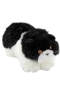 Animals Of The World Yatan Siyah-Beyaz Peluş Kedi 26 cm